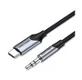 Vention BGKHF Cable Conversor de Audio USB Tipo-C a Jack 3,5 mm, 1 m, Gris