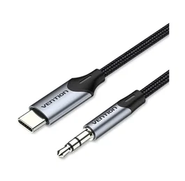 Vention BGKHF Cable Conversor de Audio USB Tipo-C a Jack 3,5 mm, 1 m, Gris