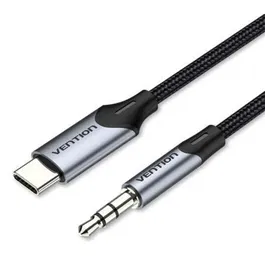 Vention BGKHF Cable Conversor Audio USB Tipo-C Macho a Jack 3.5 Macho 1m Gris