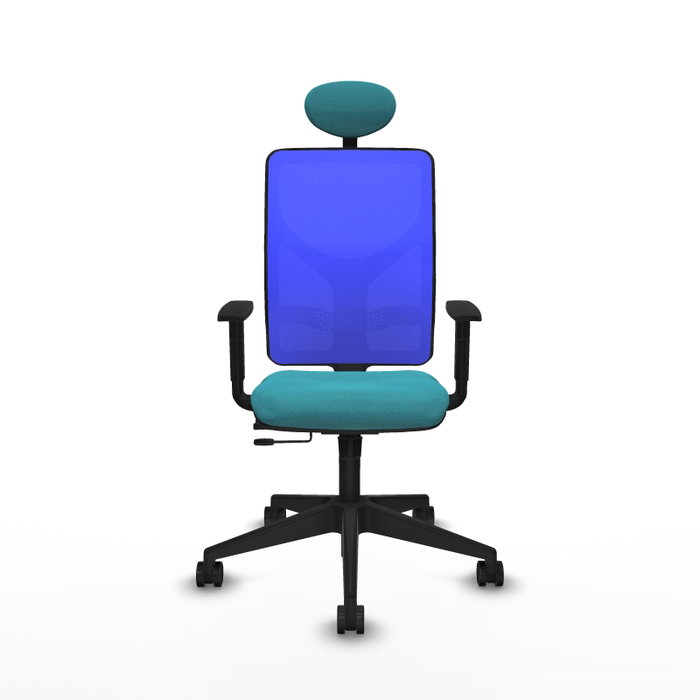 PIQUERAS Y CRESPO Silla de oficina Motilla Sincro/Traslack Turquesa y Azul