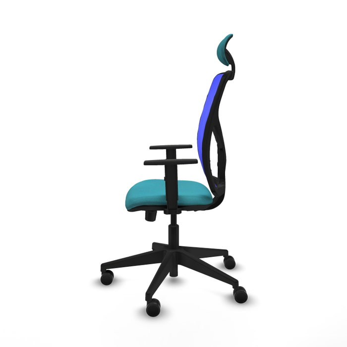 PIQUERAS Y CRESPO Silla de oficina Motilla Sincro/Traslack Turquesa y Azul