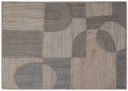 DKD Home Decor Alfombra de Yute Abstracto Natural 160x230 cm