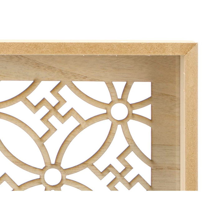 GIFTDECOR Set de 2 Bandejas Rectangulares Flor