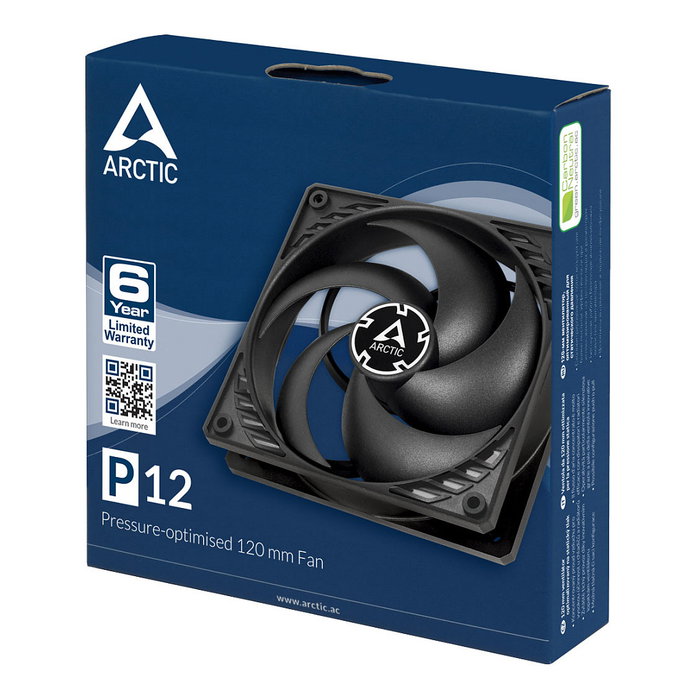 ARCTIC P12 Ventilador de 12 cm Negro ARCTIC P12 Ventilador de 12 cm Negro