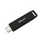 PNY Elite X 64GB USB 3.2 Tipo C 200 MB/s Memoria USB Giratoria Negra