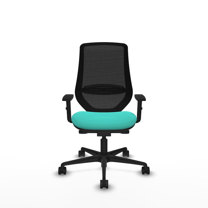 PIQUERAS Y CRESPO Silla de oficina Mardos Turquesa y Negro