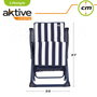 Aktive Garden Silla tumbona plegable 5 posiciones rayas marineras
