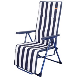 Aktive Garden Silla tumbona plegable 5 posiciones rayas marineras
