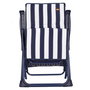 Aktive Garden Silla tumbona plegable 5 posiciones rayas marineras
