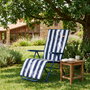 Aktive Garden Silla tumbona plegable 5 posiciones rayas marineras