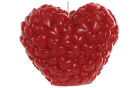 DKD Home Decor Vela Urban Rojo 6 x 8 x 10 cm Cera Parafina Fresa 24 Unidades