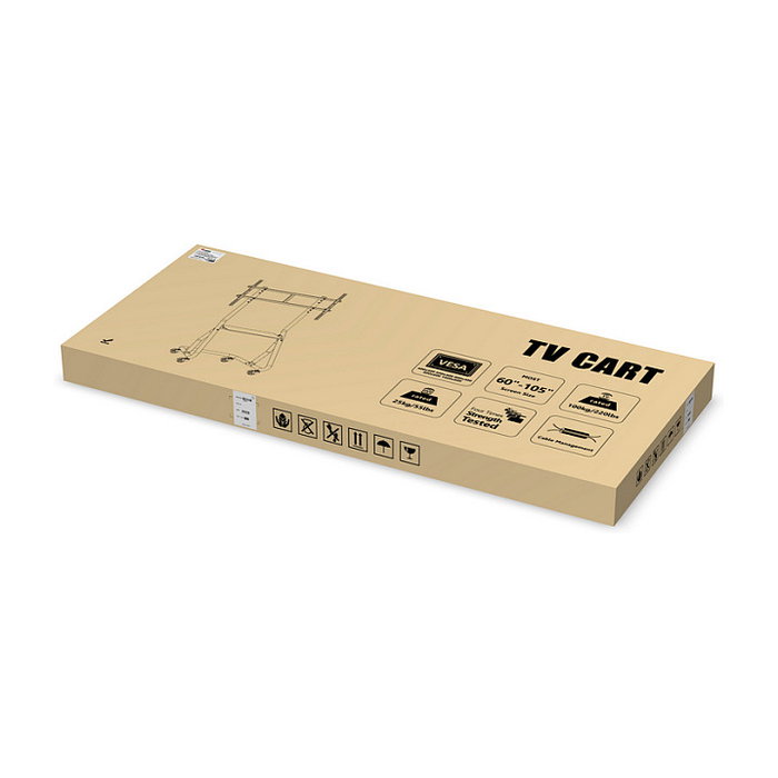 EQUIP Bodenstandhalter Soporte de Piso para TV 60"-105" (1 Pantalla), Carga 100 kg, con Ruedas y Ajuste de Altura, Color Negro EQUIP Bodenstandhalter Soporte de Piso para TV 60"-105" (1 Pantalla), Carga 100 kg, con Ruedas y Ajuste de Altura, Color Negro