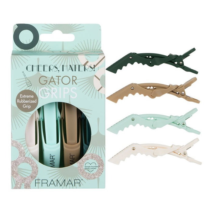 Framar GATOR GRIPS CHEERS HATERS Kit de 4 clips nude Framar GATOR GRIPS CHEERS HATERS Kit de 4 clips nude