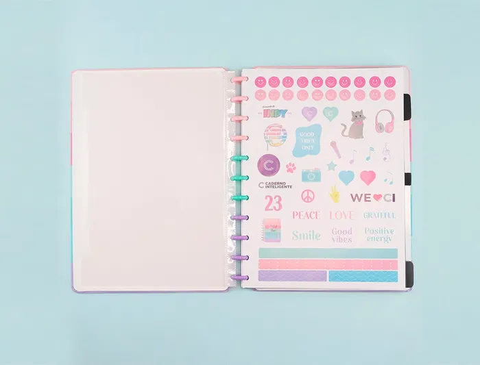 Cuaderno inteligente Cuaderno Inteligente Grande 280x215 mm con Funda, Calendario, Separadores, 80 Hojas y Soporte Elástico