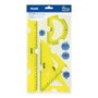 Milan Kit Flex & Resistant de 4 Reglas Flexibles de Trazado Amarillo Translúcido