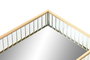 DKD Home Decor Bandeja de Decoración de Cristal y Metal 30x15x4 cm