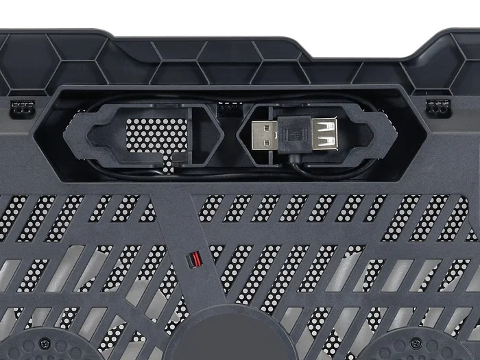 Conceptronic THANA01B - Base de refrigeración para portátiles con 2 ventiladores de 125mm y luz LED azul, tamaño máximo 15.6 pulgadas (39.6 cm), USB 2.0
