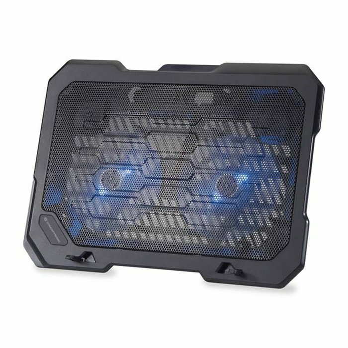 Conceptronic THANA01B Base de refrigeración para portátiles con 2 ventiladores e iluminación azul