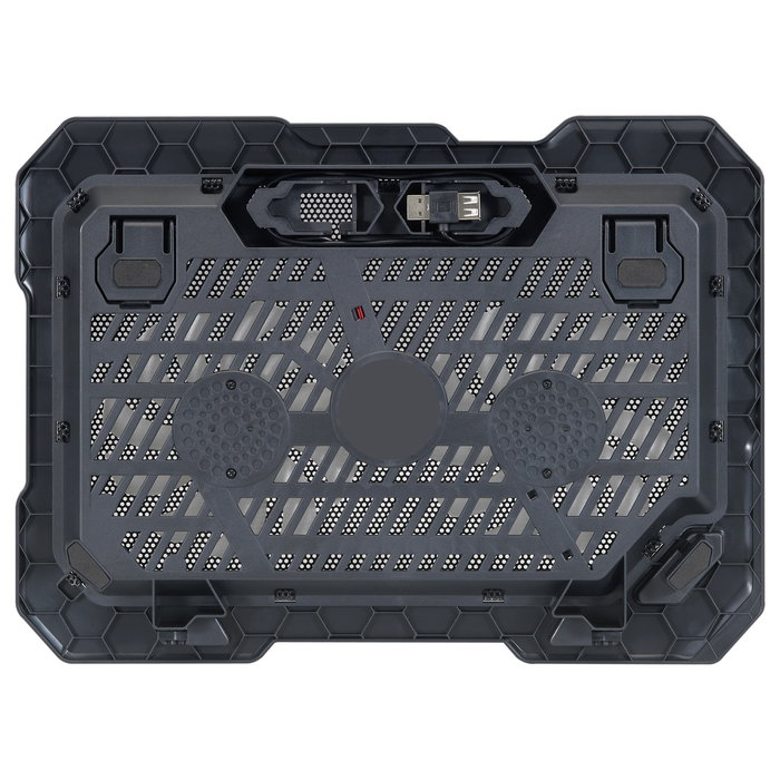 Conceptronic THANA01B Base de refrigeración para portátiles con 2 ventiladores e iluminación azul