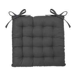 Atmosphera Cojín para Silla Estilo Galleta Color Gris Oscuro 38 x 38 cm