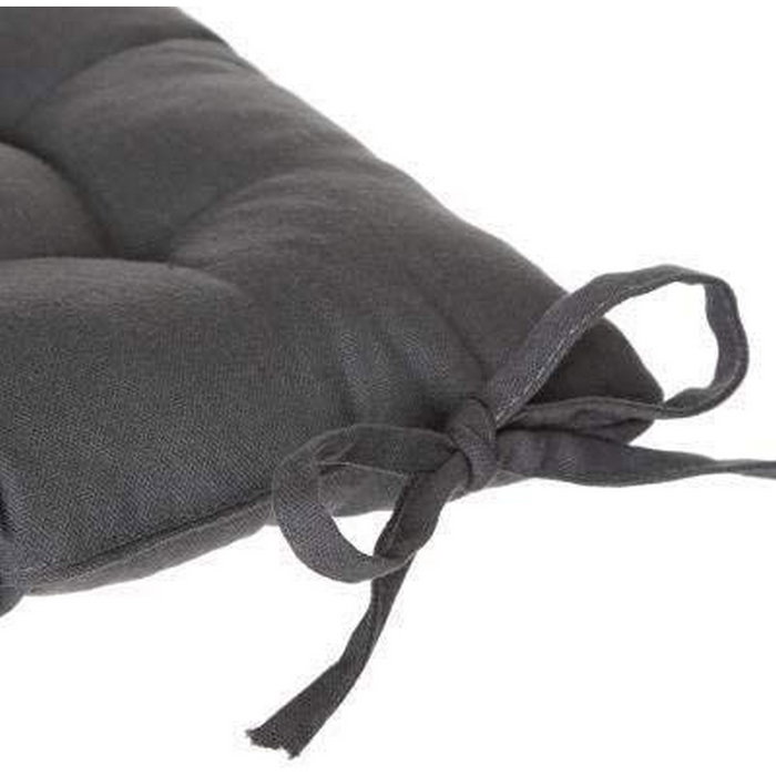 Atmosphera Cojín para silla estilo galleta gris oscuro 38 x 38 cm Atmosphera Cojín para silla estilo galleta gris oscuro 38 x 38 cm