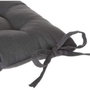 Atmosphera Cojín para silla estilo galleta gris oscuro 38 x 38 cm