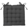 Atmosphera Cojín para silla estilo galleta gris oscuro 38 x 38 cm