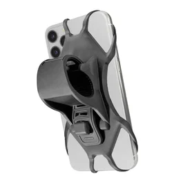 Celly Soporte Pasivo para Teléfono Móvil - Swipe Bike, Montaje Abrazadera de Silicona Gris para Bicicleta y Scooter