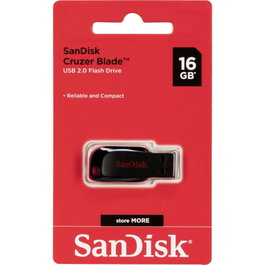 SanDisk Cruzer Blade 16 GB SDCZ50-016G-B35 Negro, Rojo