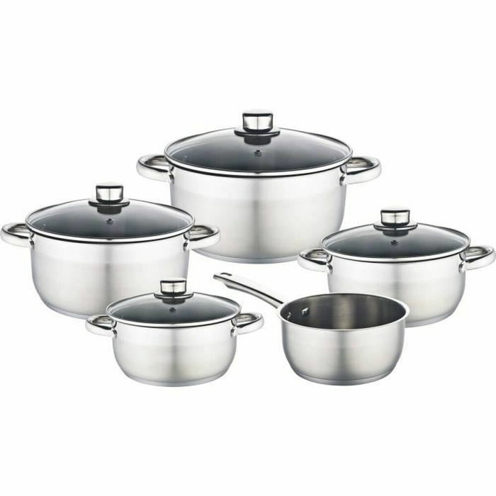 Baumalu Batería de cocina de acero inoxidable de 9 piezas Baumalu Batería de cocina de acero inoxidable de 9 piezas