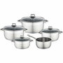 Baumalu Batería de cocina de acero inoxidable de 9 piezas