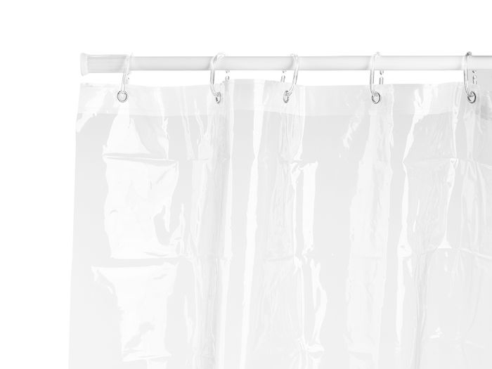 Berilo Cortina Ducha PEVA 1.8 x 1.8 m Transparente (Set de 12)