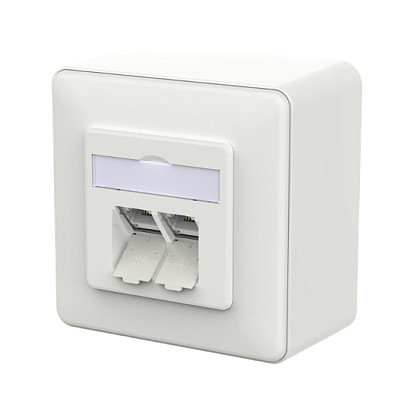 METZ CONNECT 130D380027-I Toma de conexión E-DAT C6A IDC de 2 puertos RJ-45 Blanco METZ CONNECT 130D380027-I Toma de conexión E-DAT C6A IDC de 2 puertos RJ-45 Blanco