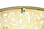 DKD Home Decor Decoración de Pared de Metal Árbol Dorado
