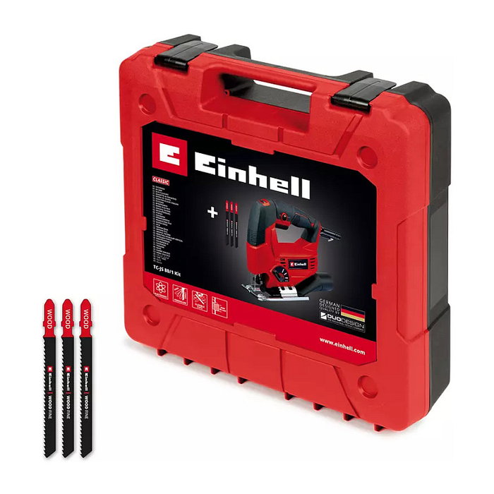Einhell Sierra de Calar TC-JS 80/1 Kit, 4321157, Rojo/Negro
