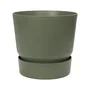 Elho Macetero Redondo Greenville 40 Exterior Ø 39 x H 36,8 cm Verde Hoja Plástico Reciclado Resistente Heladas