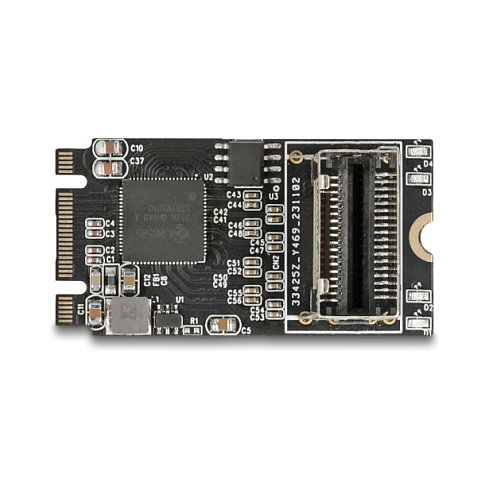 DeLOCK Adaptador Controlador M.2 2242 Key B+M a 4 SATA Mini-SAS con Cable de 1 m, JMB585, Plug and Play, S.M.A.R.T., para Windows y Linux, Negro - 64260
