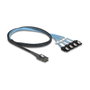 DeLOCK 64260 Controlador M.2 2242 Key B+M a 4 x SATA con cable de 1 m