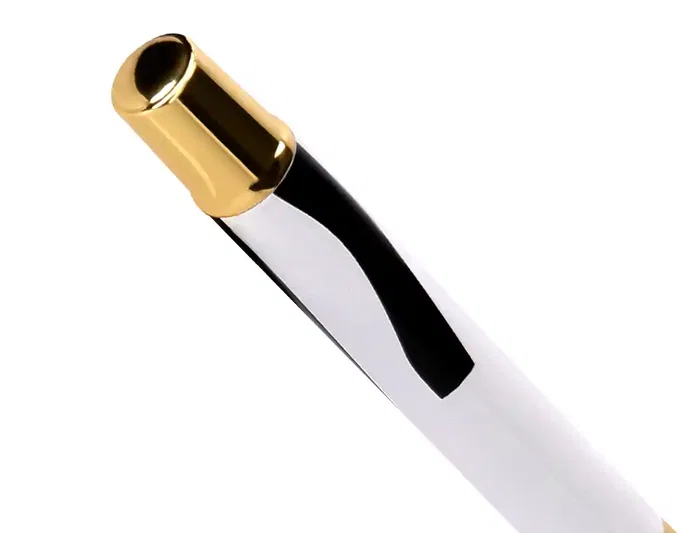 Belius Roller Dualita Cuerpo Blanco con Trazos Negros Tinta Negra Punta 0.7 mm