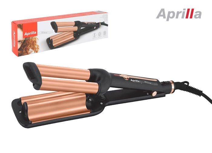 Aprilla Rizador de Pelo Profesional, 200 °C, Rotación 360°, para Ondas Espirales, Dimensiones 36 x 8 x 3 cm (4 Unidades)