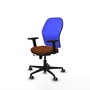 PIQUERAS Y CRESPO Silla de oficina Jorquera Sincro/Traslack Marrón y Azul
