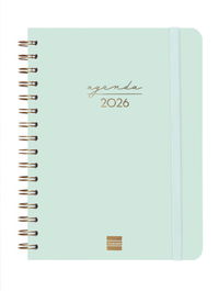 Finocam Agenda Espiral Alma E10-155x212 mm Tapa Dura Menta 2026