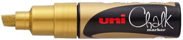 Marcador Tiza Liquida Uni-Ball Chalk Marker (Pwe-8K) 8.0 Mm Oro (Set de 6)