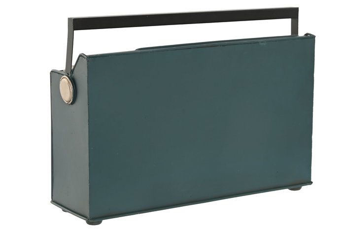 DKD Home Decor Reloj Digital Termómetro Radio Vintage Verde Oscuro Dorado Metal 8 x 17 x 24 cm