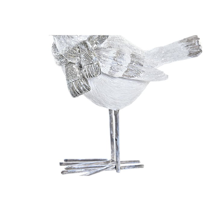 DKD Home Decor Figura de Pájaro en Resina, Surtido de 2 Unidades, Gris y Blanco