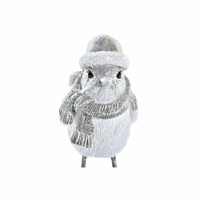 DKD Home Decor Figura de Pájaro en Resina, Surtido de 2 Unidades, Gris y Blanco