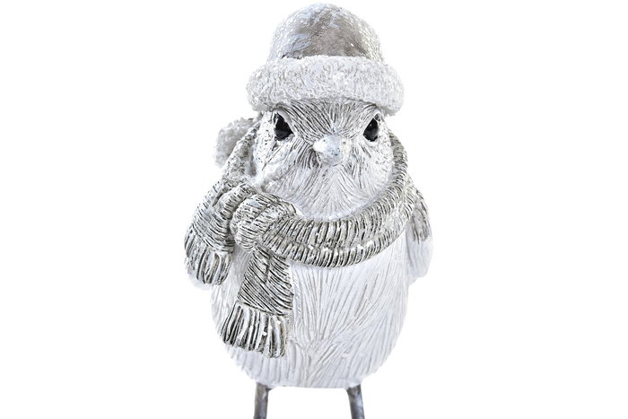 DKD Home Decor Figura Navidad Moderna Gris Blanco Resina Pájaro 5.5 x 10.5 x 10.5 cm (2 Unidades) DKD Home Decor Figura Navidad Moderna Gris Blanco Resina Pájaro 5.5 x 10.5 x 10.5 cm (2 Unidades)