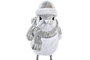 DKD Home Decor Figura Navidad Moderna Gris Blanco Resina Pájaro 5.5 x 10.5 x 10.5 cm (2 Unidades)