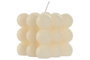 DKD Home Decor Vela 6x5x6 cm Crema Estilo Scandi Basic Candle 28h Cera Parafina (12 Unidades)