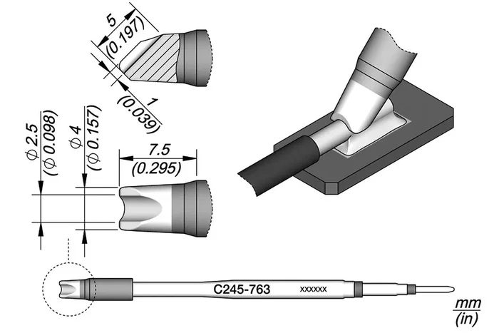 JBC TOOLS Pico especial 2,5x4mm JBC TOOLS Pico especial 2,5x4mm